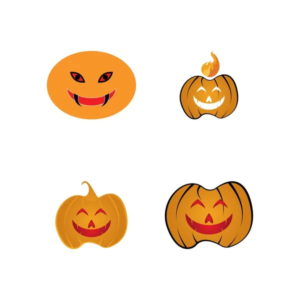 Modèle Icône Illustration Vectorielle Logo Halloween — Image vectorielle