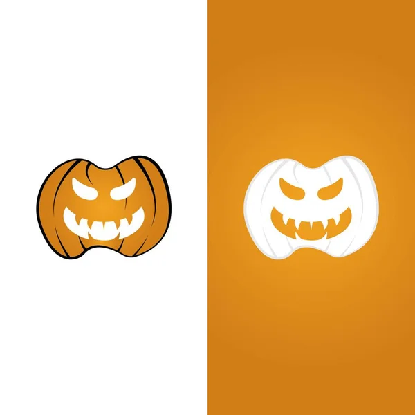 Halloween Logotipo Vetor Ilustração Ícone Modelo — Vetor de Stock