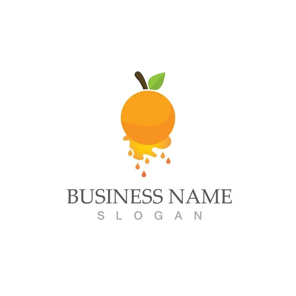 Projeto Logotipo Laranja Projeto Ilustração Ícone Vetor — Vetor de Stock