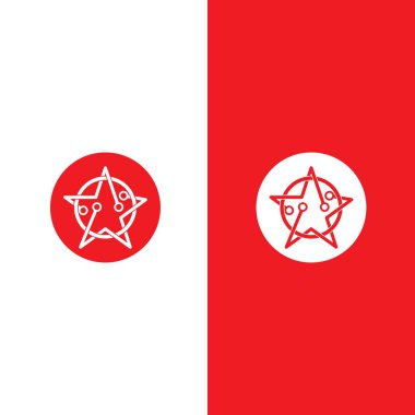 Yıldız simgesi şablon vektör illüstrasyon tasarımı