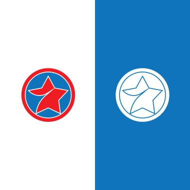 Yıldız simgesi şablon vektör illüstrasyon tasarımı