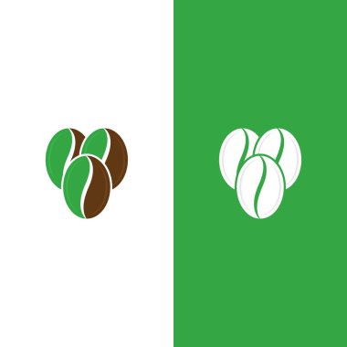 kahve çekirdeği simgesi vektör çizimi şablonu