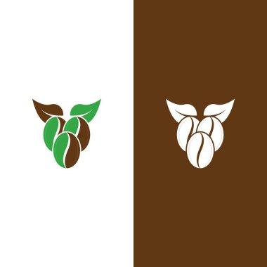 kahve çekirdeği simgesi vektör çizimi şablonu