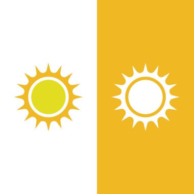 Güneş Vektörü illüstrasyon Simgesi Logo Şablonu tasarımı