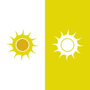 Güneş Vektörü illüstrasyon Simgesi Logo Şablonu tasarımı