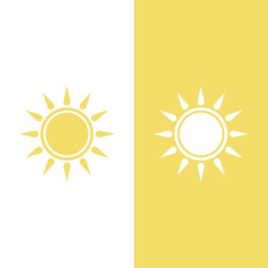 Güneş Vektörü illüstrasyon Simgesi Logo Şablonu tasarımı