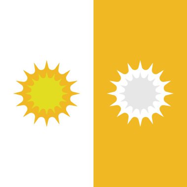 Güneş Vektörü illüstrasyon Simgesi Logo Şablonu tasarımı