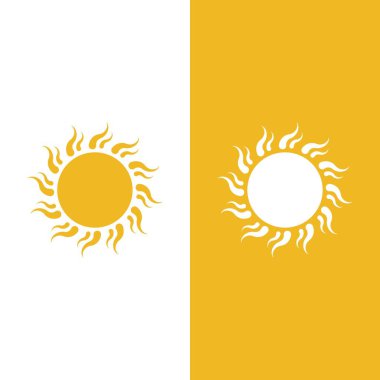 Güneş Vektörü illüstrasyon Simgesi Logo Şablonu tasarımı