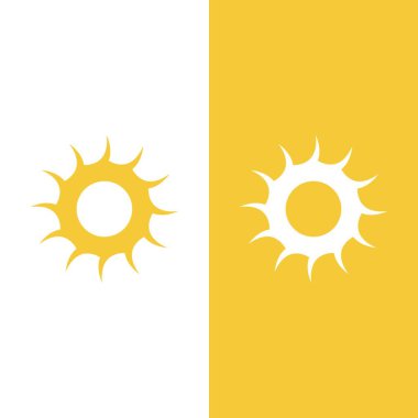 Güneş Vektörü illüstrasyon Simgesi Logo Şablonu tasarımı