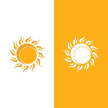 Güneş Vektörü illüstrasyon Simgesi Logo Şablonu tasarımı