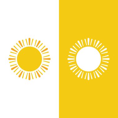 Güneş Vektörü illüstrasyon Simgesi Logo Şablonu tasarımı