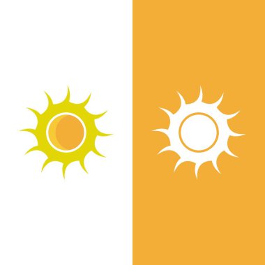 Güneş Vektörü illüstrasyon Simgesi Logo Şablonu tasarımı