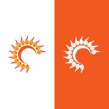 Güneş Vektörü illüstrasyon Simgesi Logo Şablonu tasarımı
