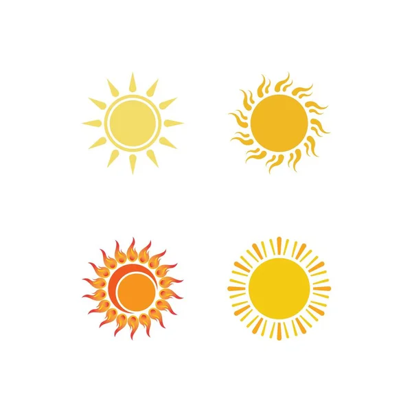 Illustration Vectorielle Soleil Icône Modèle Logo — Image vectorielle