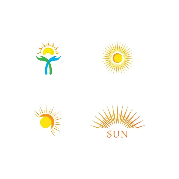 Sun Vector Illustration Icon Logo Vorlage Design — Stockvektor