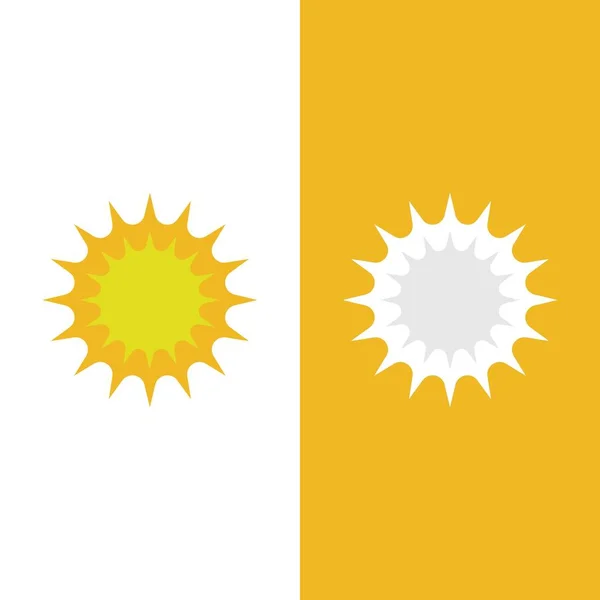 Güneş Vektörü Illüstrasyon Simgesi Logo Şablonu Tasarımı — Stok Vektör
