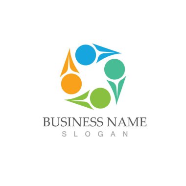 Topluluk, ağ ve sosyal simge tasarım şablonu