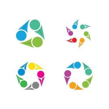 Topluluk, ağ ve sosyal simge tasarım şablonu