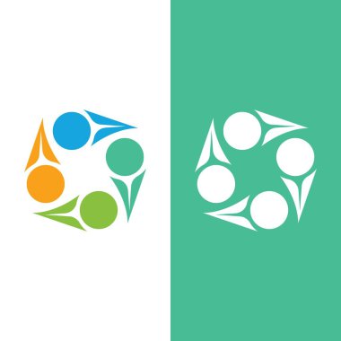 Topluluk, ağ ve sosyal simge tasarım şablonu