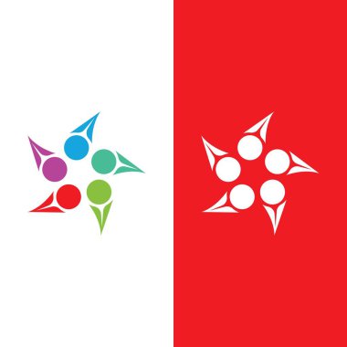 Topluluk, ağ ve sosyal simge tasarım şablonu