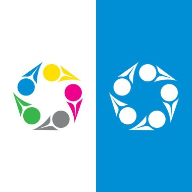 Topluluk, ağ ve sosyal simge tasarım şablonu