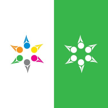 Topluluk, ağ ve sosyal simge tasarım şablonu