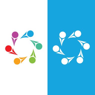 Topluluk, ağ ve sosyal simge tasarım şablonu