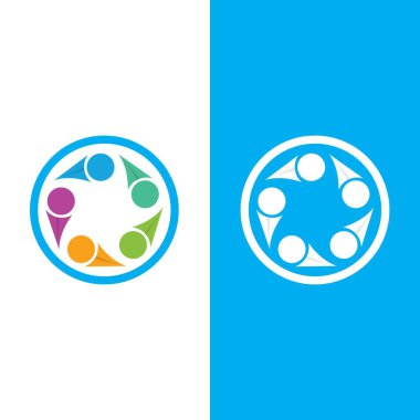 Topluluk, ağ ve sosyal simge tasarım şablonu