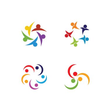 Topluluk, ağ ve sosyal simge tasarım şablonu