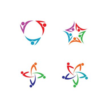 Topluluk, ağ ve sosyal simge tasarım şablonu