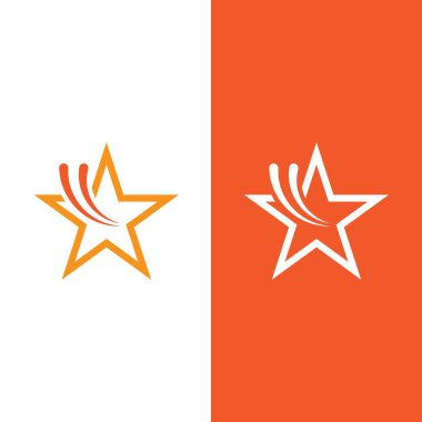 Yıldız simgesi şablon vektör illüstrasyon tasarımı