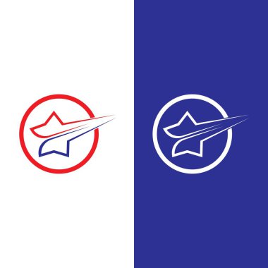 Yıldız simgesi şablon vektör illüstrasyon tasarımı