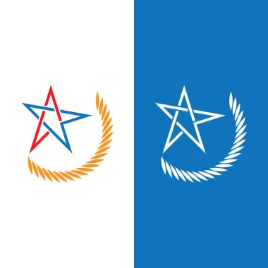 Yıldız simgesi şablon vektör illüstrasyon tasarımı