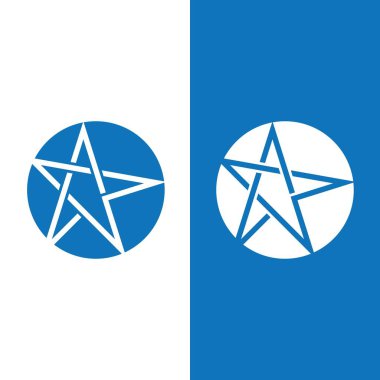 Yıldız simgesi şablon vektör illüstrasyon tasarımı