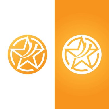 Yıldız simgesi şablon vektör illüstrasyon tasarımı