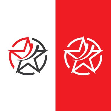 Yıldız simgesi şablon vektör illüstrasyon tasarımı
