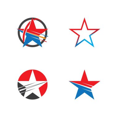 Yıldız simgesi şablon vektör illüstrasyon tasarımı