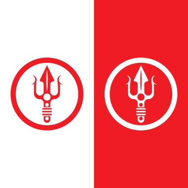 Trident Logo Şablonu vektör çizimi tasarımı