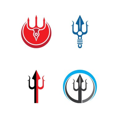 Trident Logo Şablonu vektör çizimi tasarımı