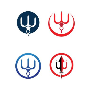 Trident Logo Şablonu vektör çizimi tasarımı