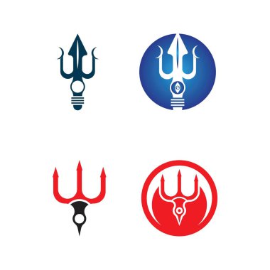 Trident Logo Şablonu vektör çizimi tasarımı