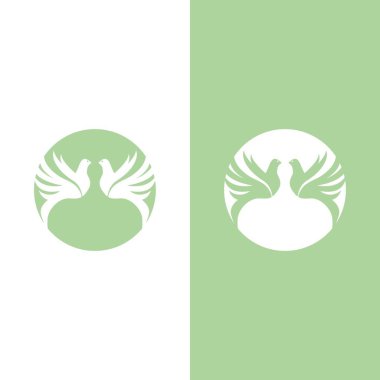 Dove bird logo vector design illustration