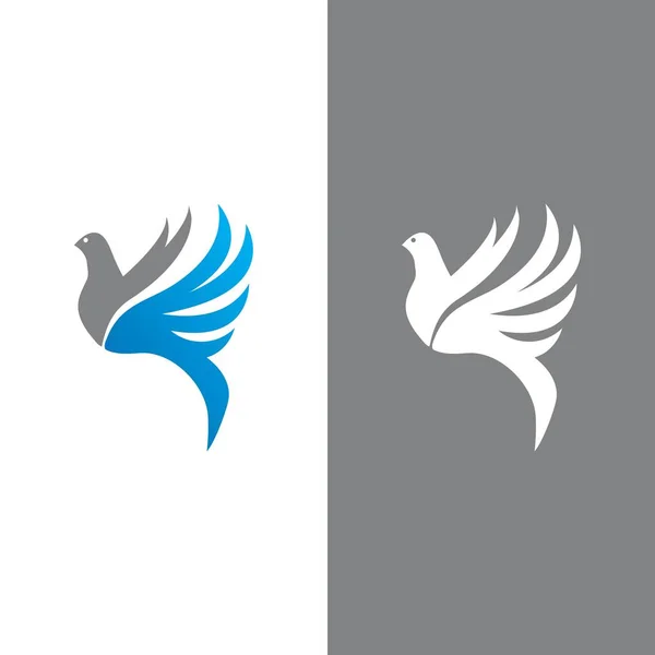 Dove Bird Logo Vector Design Illustration — стоковый вектор