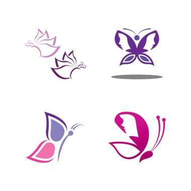 Butterfly logo icon vector design illustration