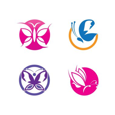 Butterfly logo icon vector design illustration