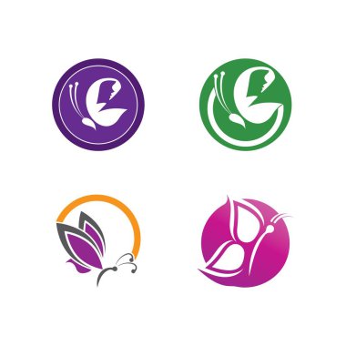 Butterfly logo icon vector design illustration