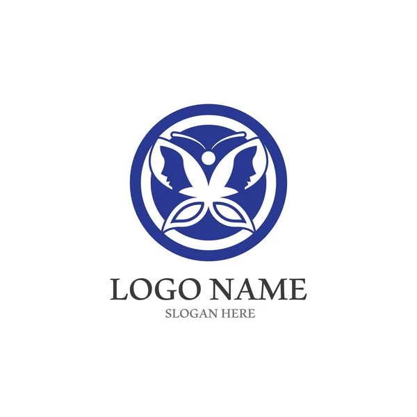 Butterfly Logo Icon Vector Design Illustration —  Vetores de Stock