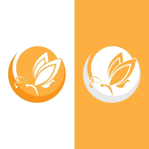 Butterfly Logo Icon Vector Design Illustration — Stok Vektör