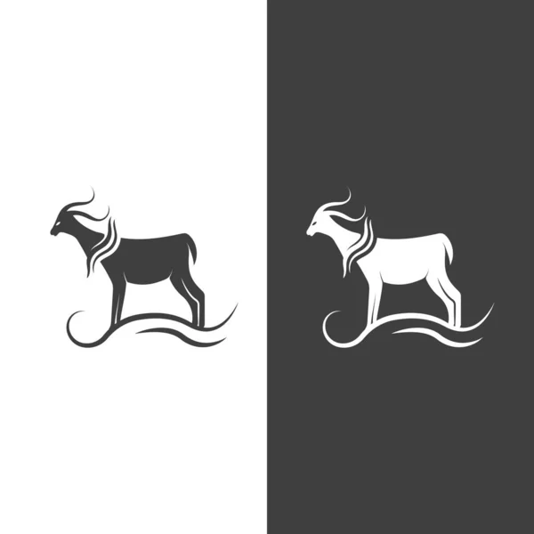 Ziege Logo Vorlage Vektor Symbol Illustration Design — Stockvektor