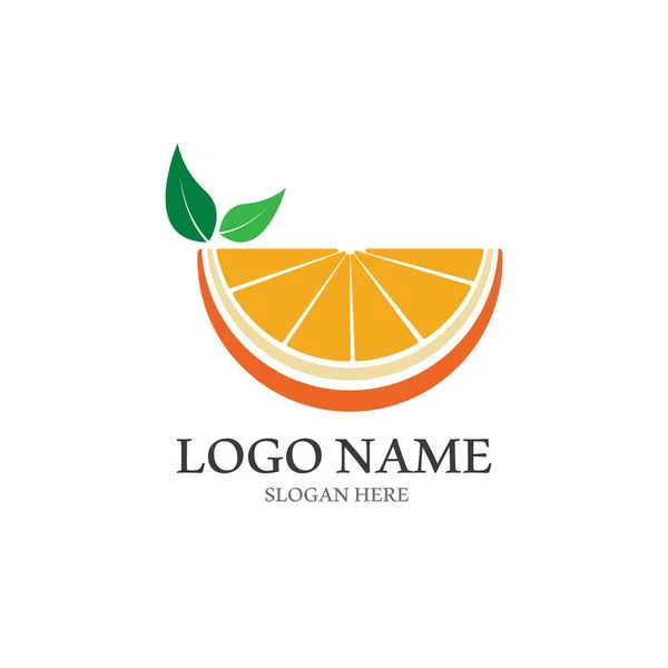 Turuncu logo tasarımı Vektör simgesi çizimi